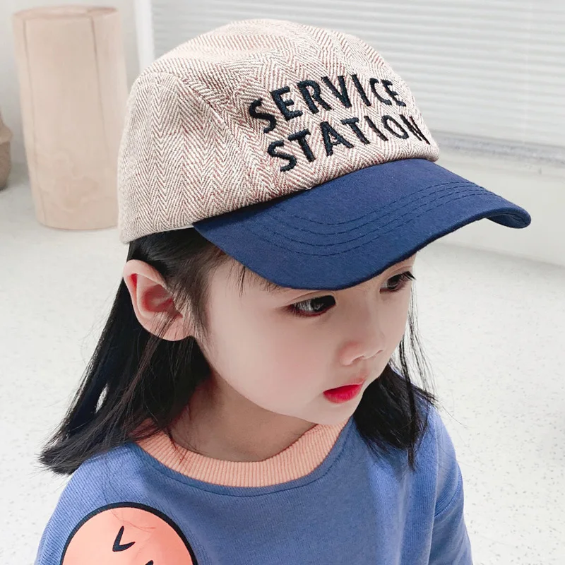 Новая модная детская шляпа с вышитыми буквами Детская для мальчиков и девочек