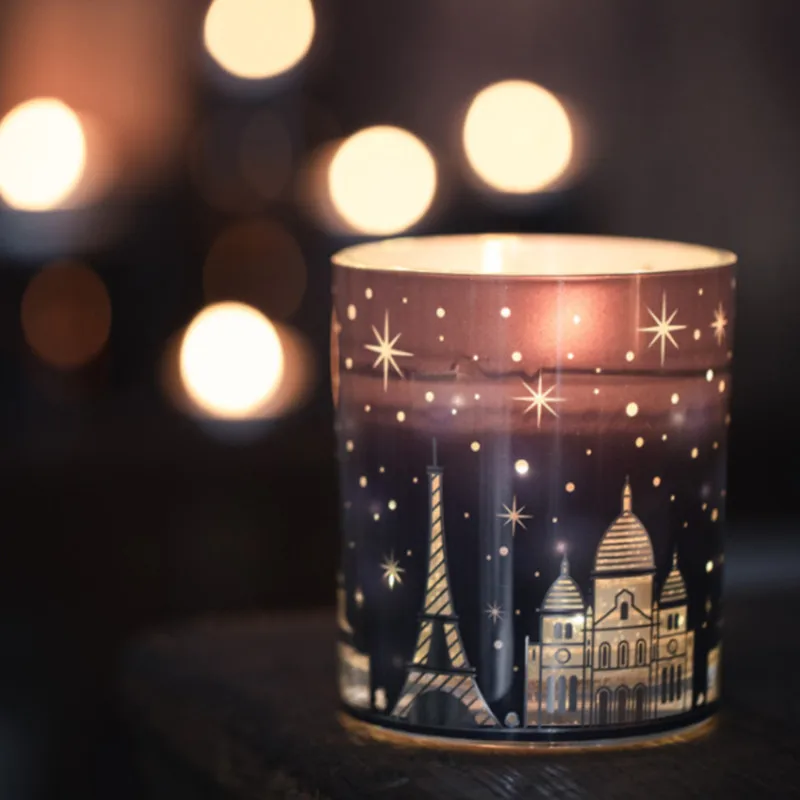 1PC INS LED Paris Candle Romantic Lavender Rose Aromatherapy Scented Relaxing Birthday Xmas New Year Party Girl Gift Home Decor | Дом и сад