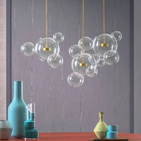 modern bubble led chandelier nordic bubble glass pendant light kitchen dining room bedroom interior decorative lighting fixture