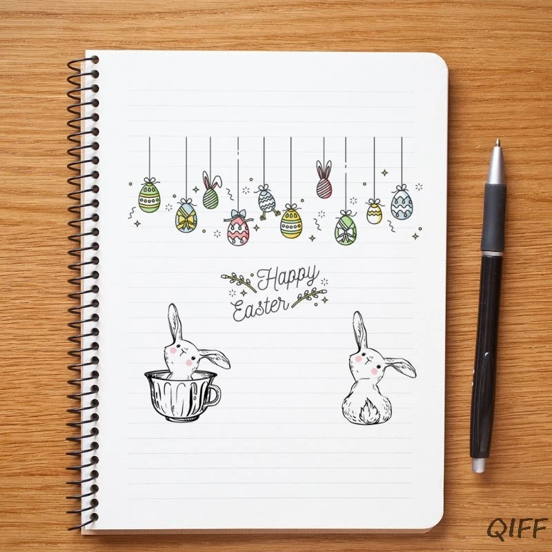 Кулон &quotПасха&quot яичный кролик силиконовая прозрачная печать альбом для