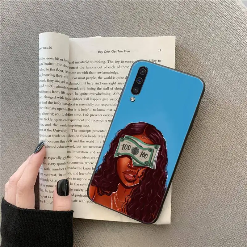 

African Beauty Afro Puffs Melanin Phone Case For Samsung galaxy S 9 10 20 A 10 21 30 31 40 50 51 71 s note 20 j 4 2018 plus