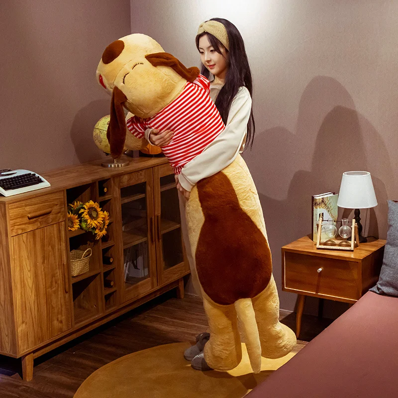Online Enorme Juguete De Peluche De Perro A Rayas Suave Almohada De Animales De Peluche Niños Almohadas Para Dormir Suéter Muñeco De Perros Sofá Cojín Niños Regalo De Cumpleaños