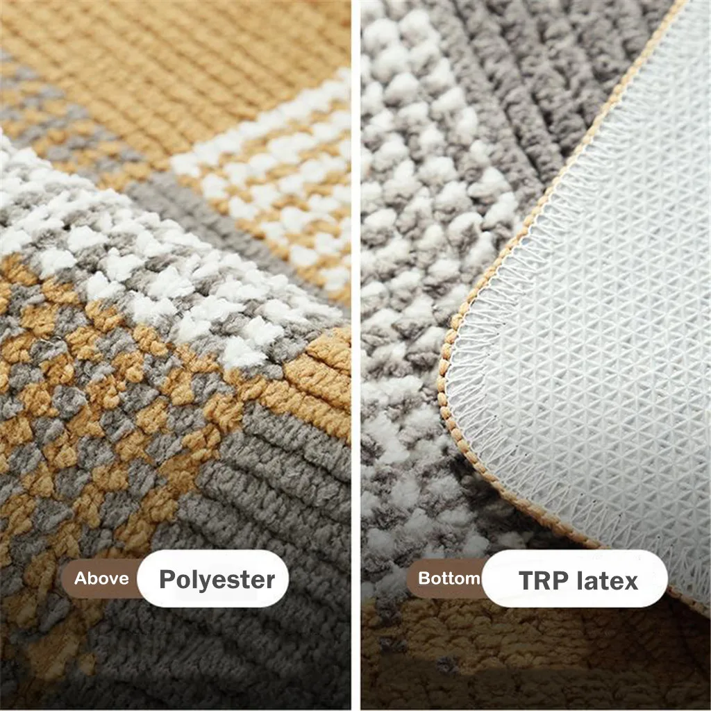 Толстый флокирующий домашний коврик износостойкий напольный для гостиной