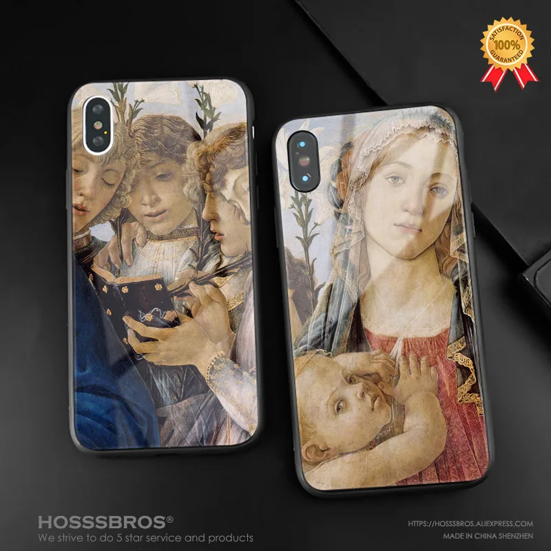 Sandro Botticelli Рисование Ренессанс искусство стеклянная оболочка Мягкий силиконовый