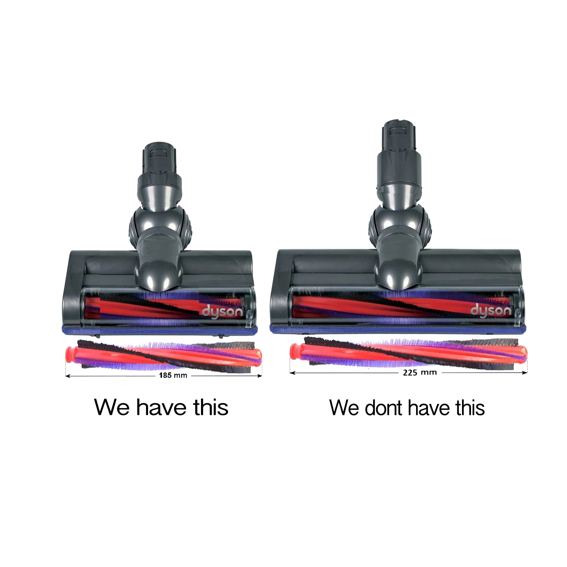 185 мм щетка с полиамидной щетиной для DYSON V6 щетка DC59 DC62 SV073 SV03 963830-01 Для Dyson 211 мм моторная головка узкий напольный инструмент только