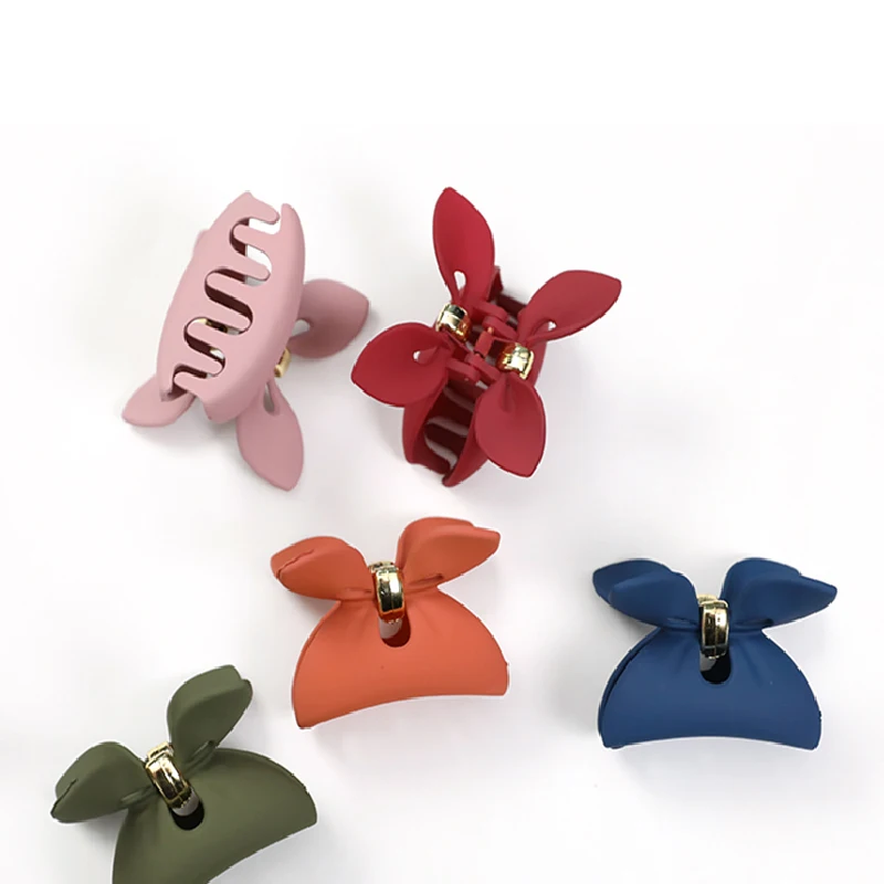 

Korea Cartoon Rabbit Ears Acrylic Hair Clip Candy Color Scrub Hair Claws Women Hair Clamp Barrettes Hairpins Hair Accessories