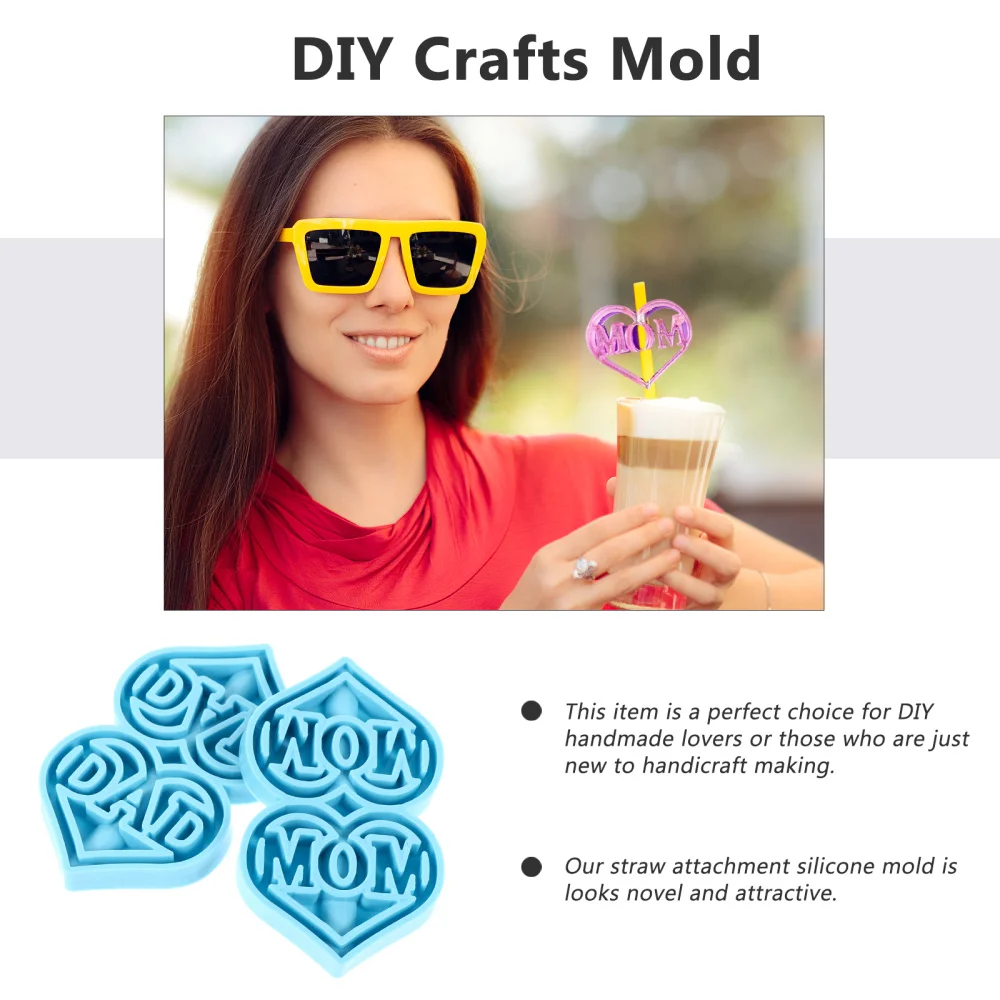 

2pcs Straw Topper Epoxy Molds Straw Decor Buckle Clasp Silicone DIY Molds