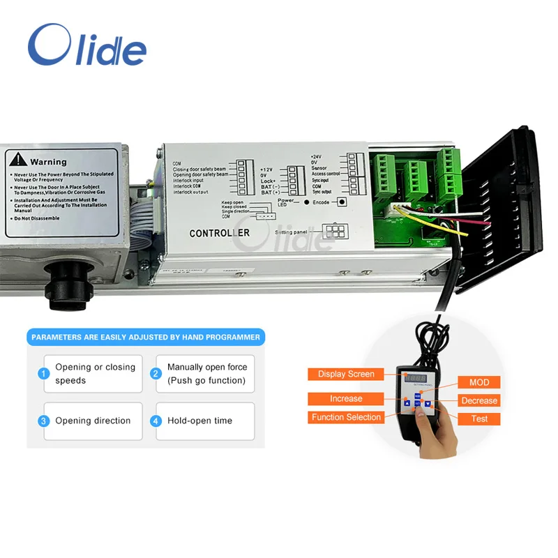 Olide DSW120 Automatic Swinging Open and Close Door with Wireless Long Push Panel Fingerprint Lock | Обустройство дома