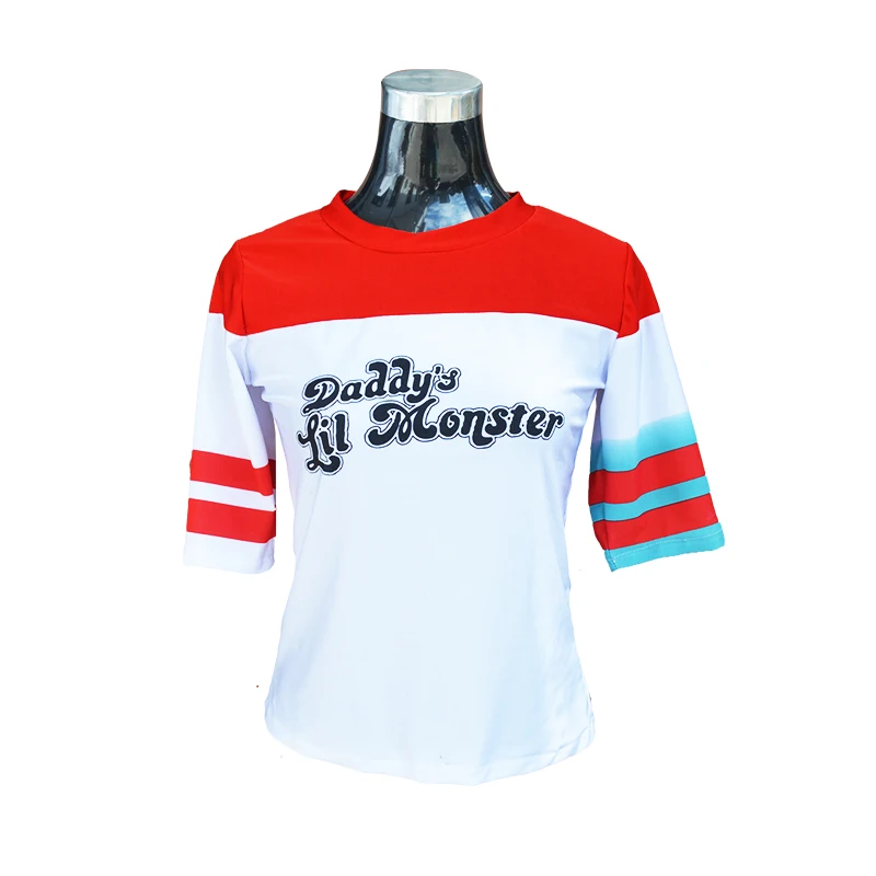 T-shirt Отряд Самоубийц Харли Квинн Монстр футболка Харли Квинн косплей костюм женская футболка - Цвет: T-shirt