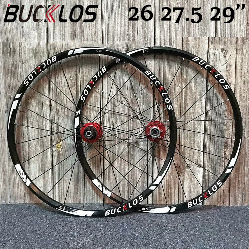 

Колесная пара BUCKLOS MTB, 26 дюймов, 27,5 дюйма, 29 дюймов, комплект углеродной ступицы, QR/TA обод шины, дисковые тормозные диски для 7, 8, 9, 10, 11S велосипе...