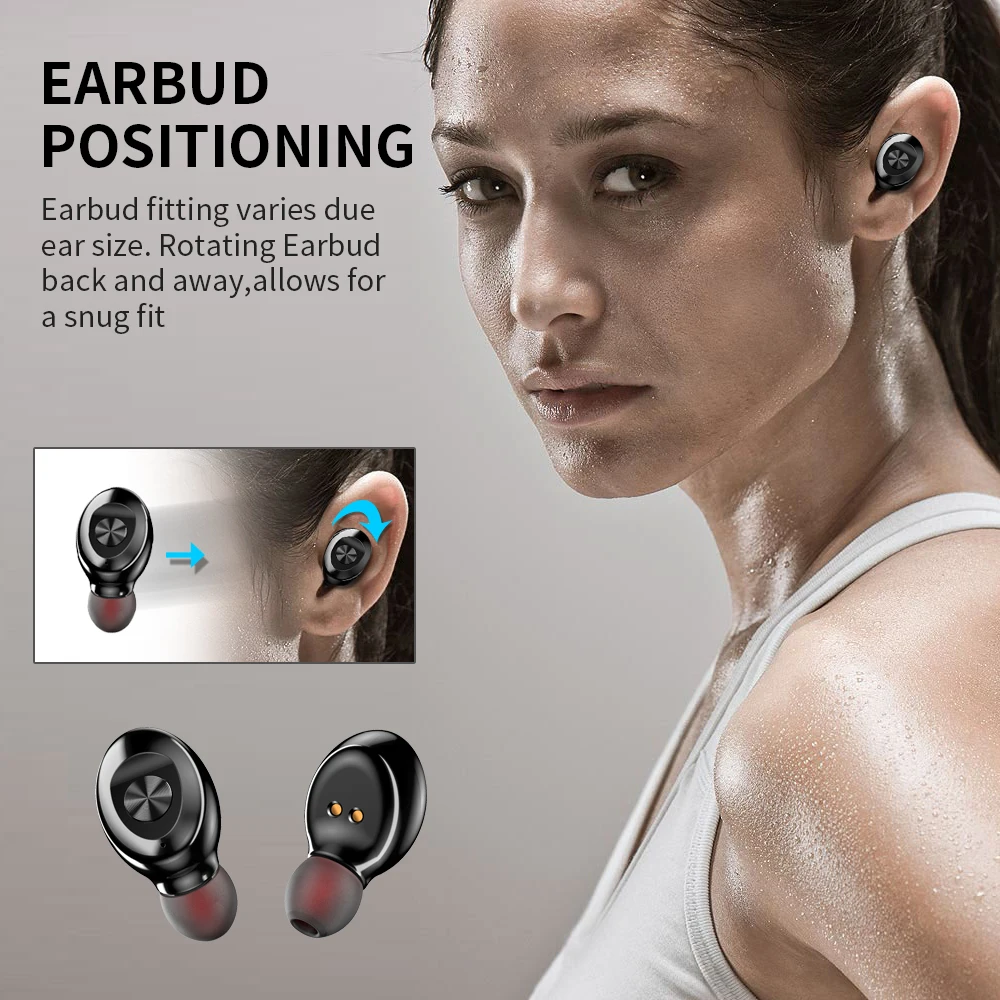 Мини наушники вкладыши TWS с 5 0 Беспроводной Bluetooth спортивные беговые стерео звук