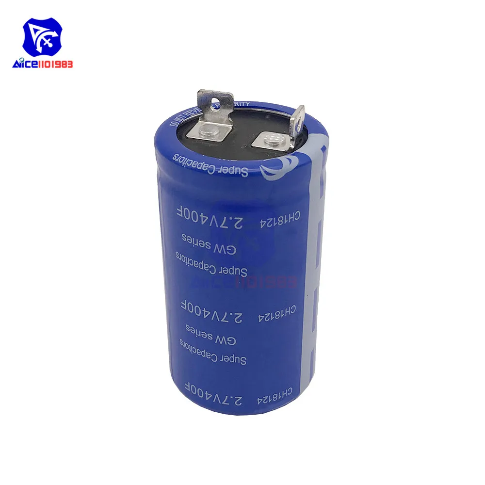 Solderless 6 шт. 2 7 в 400F 35*62 мм Плоская стопа супер фарад конденсатор низкий ESR