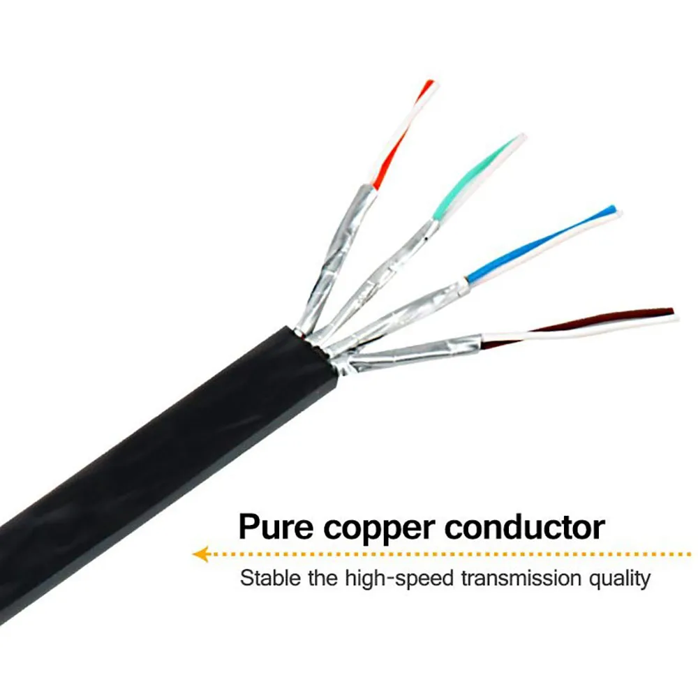 Экранированный сетевой кабель Cat 7 RJ45 плоский Ethernet Кабель Cat7 для модемов роутеров