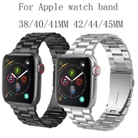 for apple watch band series 7654321 4044mm 3842mm 4145mmwomen men stainless steel band iwatch metal replacement strap