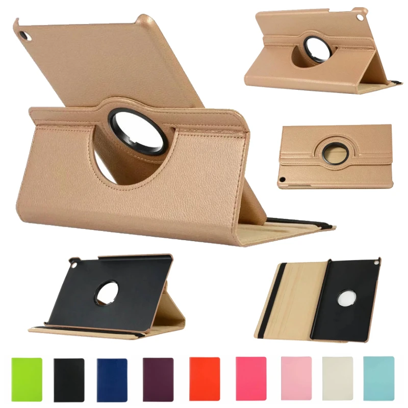 

for Samsung Galaxy Tab A SM T510 Case 360 Degrees Rotating Litchi PU Leather Flip Cover SM-T510 SM-T515 Case