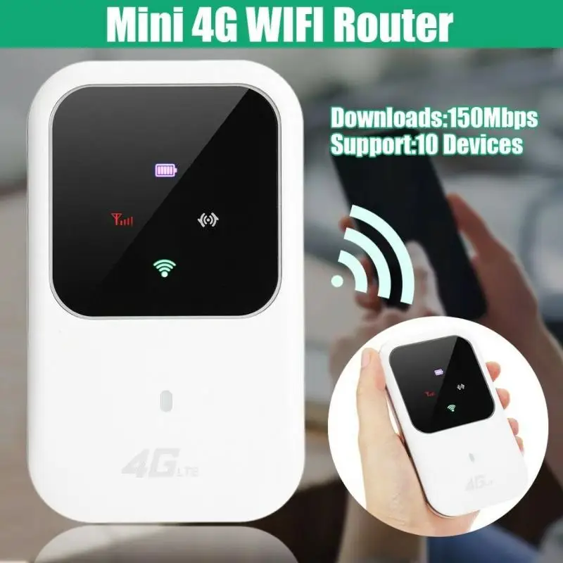 Новейший 4G Роутер разблокированный Lte Wi-Fi мини беспроводной портативный карманный Модем Мобильный CAT4 MiFis Hotspot для автомобиля со слотом для ...