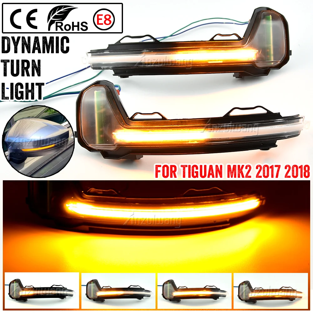 

Для VW Tiguan MK2 2017 2018 2019 Touareg MK3 EU 2019 светодиодный динамический сигнал поворота