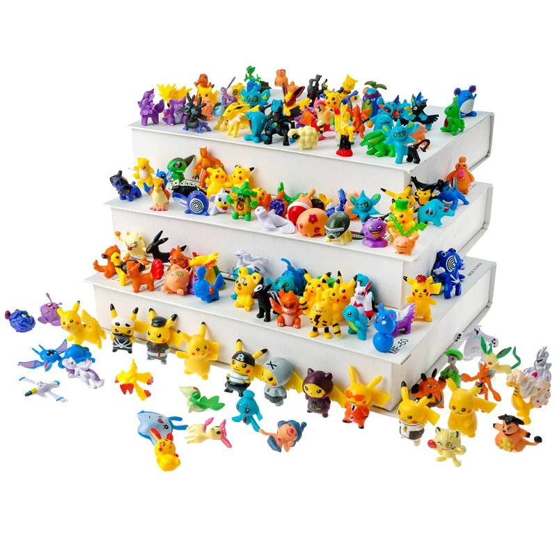 Figuras de Pokémon de diferentes estilos, colección de modelos de 2-3cm, Pikachu, Anime, juguetes