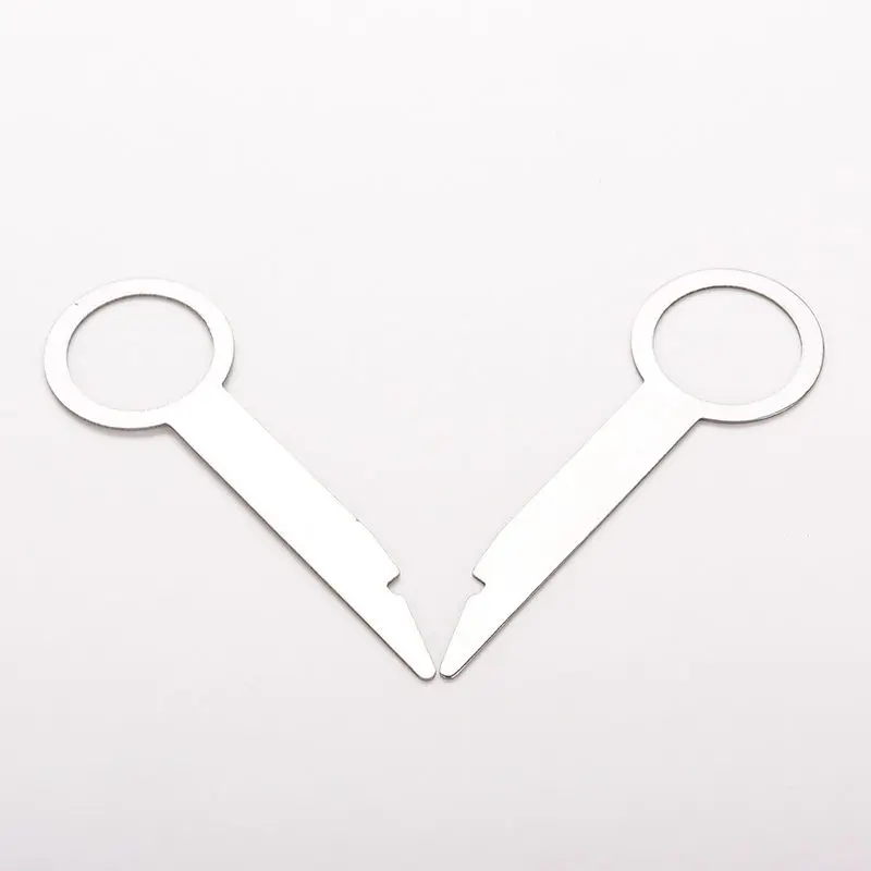 

Car Stereo Radio Removal Remove Tool For Audi A4 A6 A8 Car For Benz 11 1pcs Sliver 7.7CM