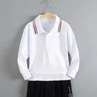 JargazolОсенняя рубашка-поло для мальчиков модные спортивные топы, рубашка с длинными рукавами Школьная форма Camisa Polo одежда для девочек-подростков От 3 до 15 лет