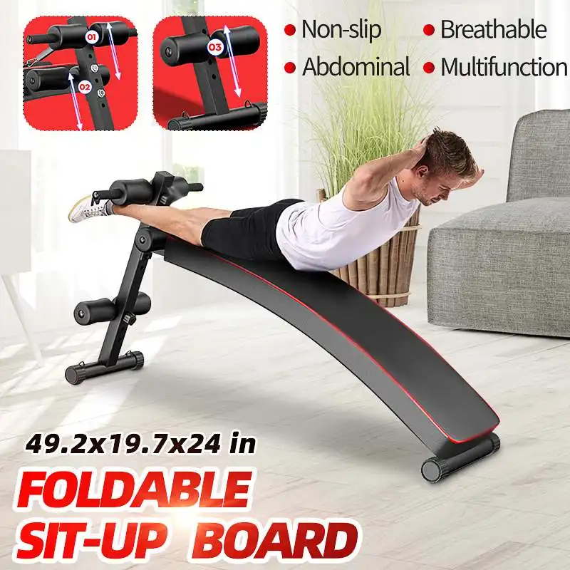 

Multifunction Sit up Bench Foldable Adjustable Abdominal Muscle Training Crunch Board Exerciser Home Gym Fitness Bench Equipment