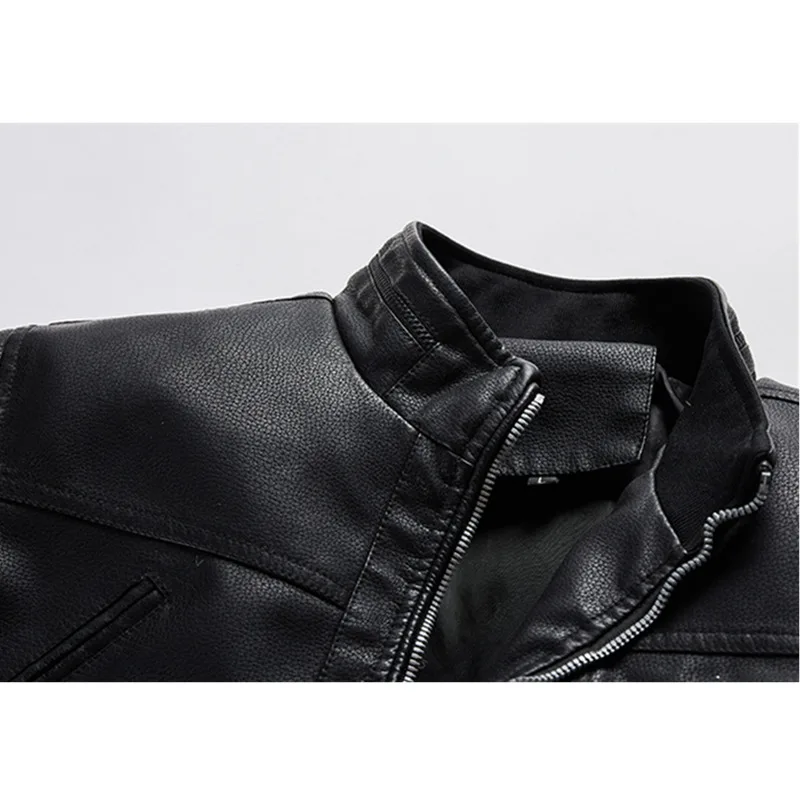 Мужская кожаная куртка новинка сезона осень весна одежда мотоциклетная крутая