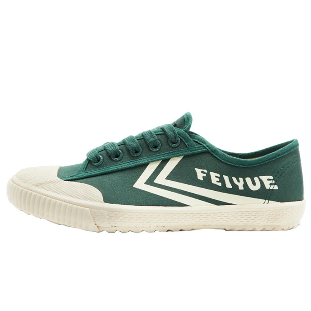 Feiyue/Мужская и женская обувь; классическая рыцарская обувь; Черная парусиновая резиновая обувь на шнуровке; кроссовки - Цвет: green 2097