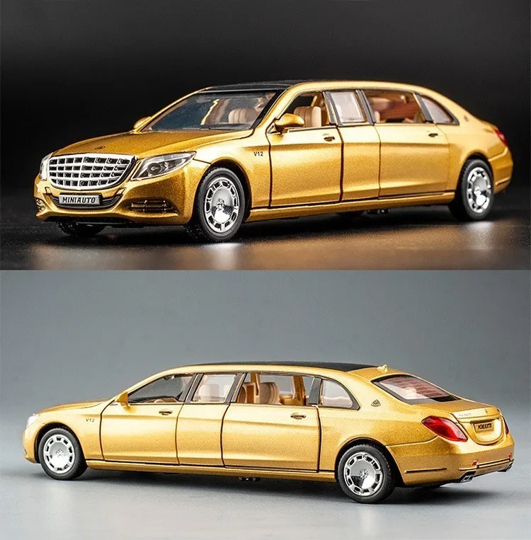 1/32 Maybach литая под давлением Металлическая Модель сплав Высокая симуляция автомобиля 6 дверей открывающийся подарок на день рождения инерционные игрушки для детей hotwheeling