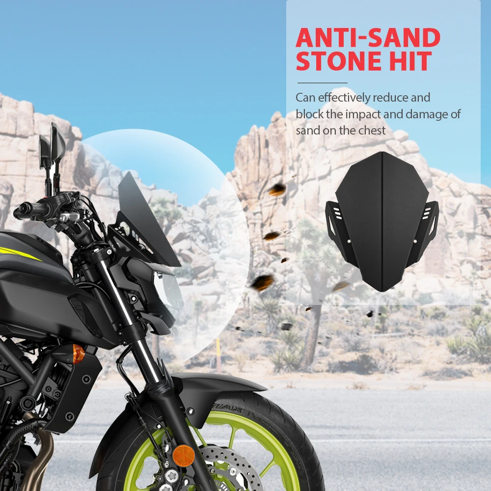 Kemimoto Мотоцикл с ЧПУ лобовое стекло для YAMAHA MT 07 MT07 2018 2019 FZ07 FZ алюминиевая рамка