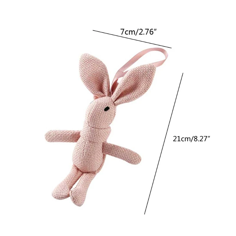 

Cute Rabbit Plush Animal Stuffed Dress Rabbit Charms Key Chain Kids Bunny Toy