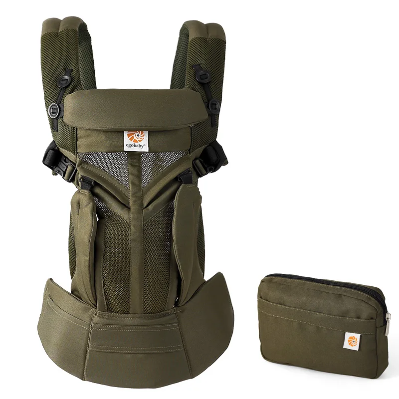 omni mesh army green Egobaby Перевозчик Omni 360 все положения для переноски ремень для новорожденных с прохладной воздушной сеткой хлопок четыре сезона для мамы, папы, родителей - Цвет: omni mesh army green