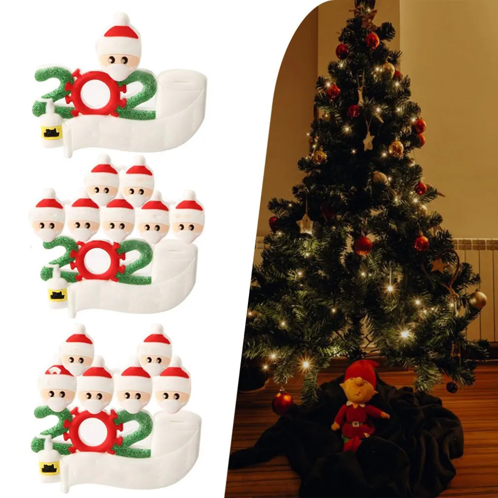 

Diy Name Blessing Pvc Mask Snowman Christmas Tree Hanging Ornament Pendant Christmas Party Decoration Gift
