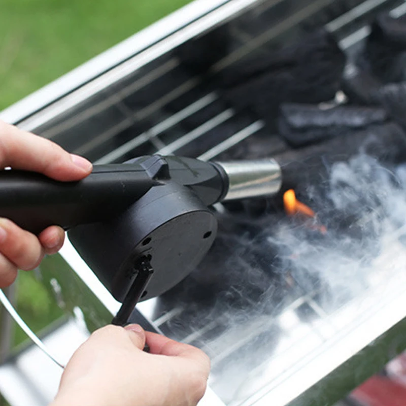 Барбекю воздуходувка открытый барбекю ручной коленчатый огонь сильфоны