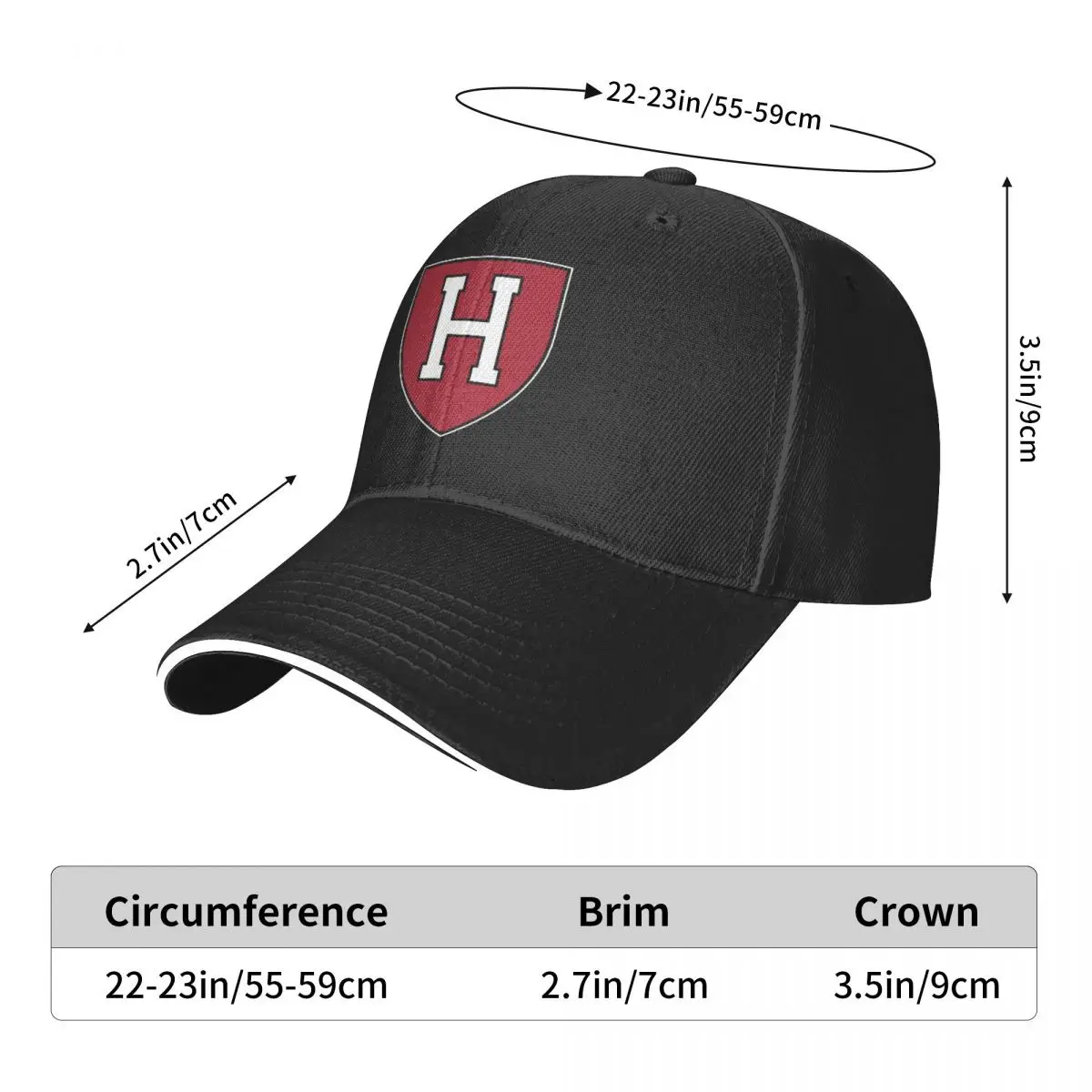 

Harvard Men's New Baseball Cap University Fashion Sun Hats Caps for Men and Women