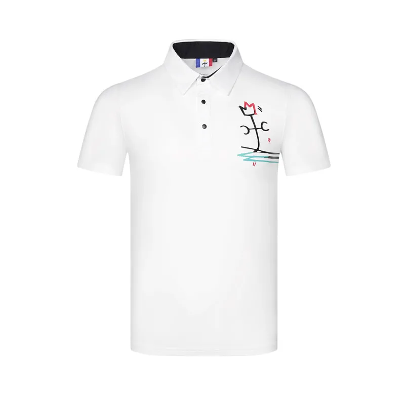 Q 2020Men's Спортивная футболка с коротким рукавом для гольфа 4 цвета одежда S-XXL на
