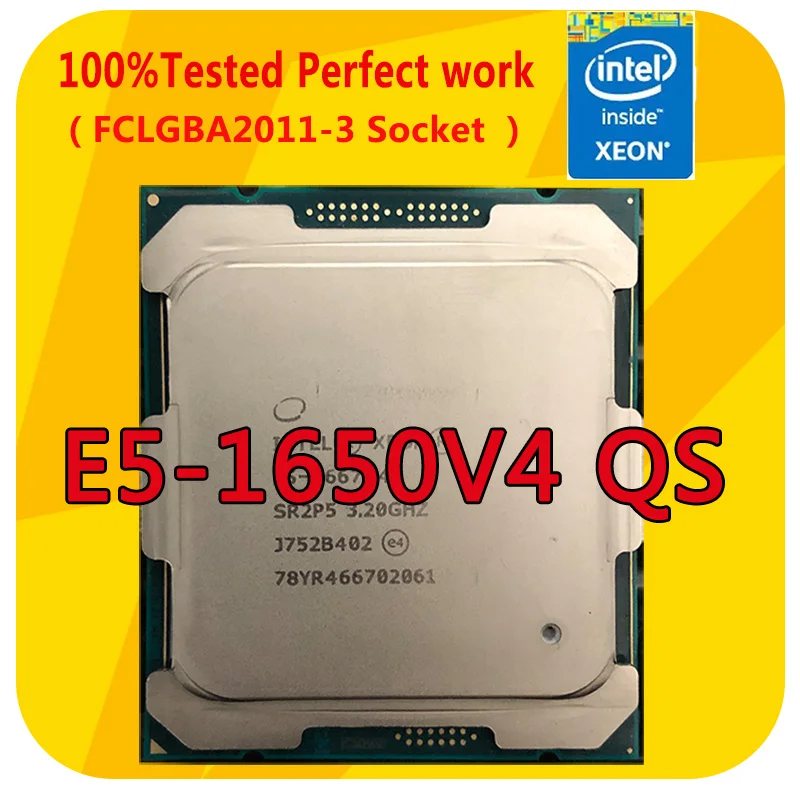 E5-1650V4 Intel Xeon QS E5-1650V4, 3,6 GHZ, 6 núcleos, 15M, caché inteligente, procesador de CPU, LGA2011-3 para placa base x99