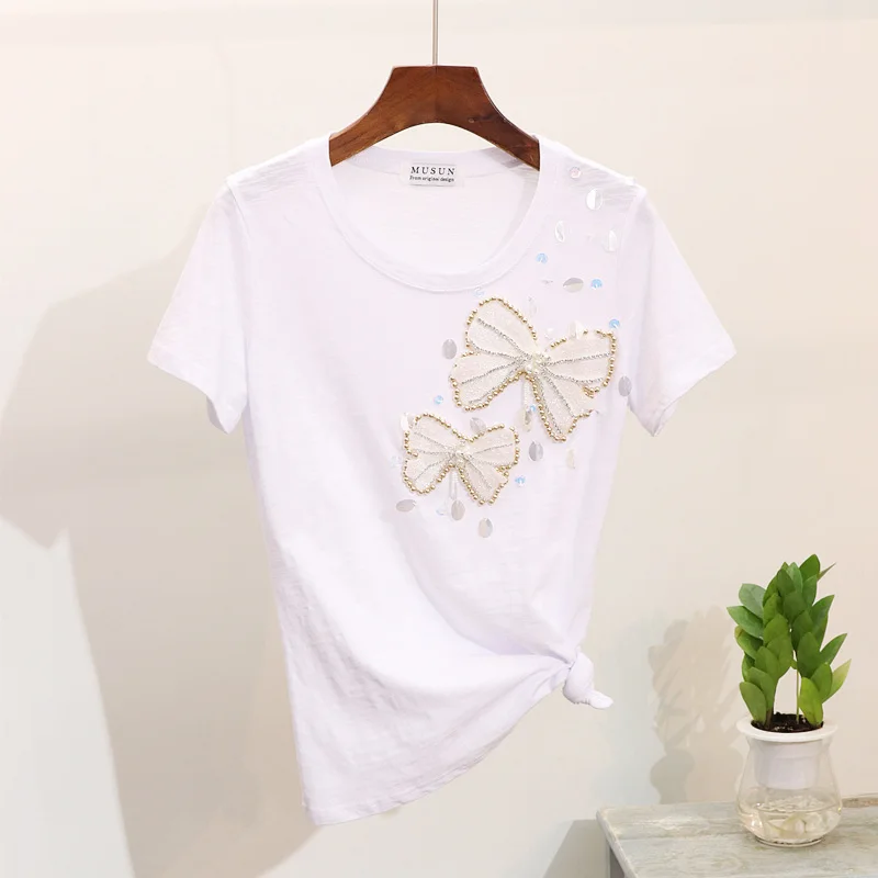 Женский комплект из двух предметов хлопковая футболка с коротким