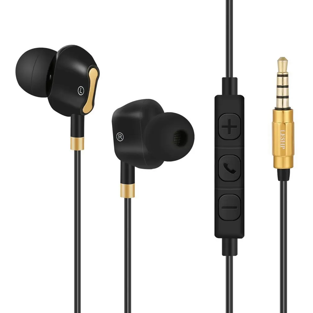 

LESHP Four-channel Headphone D8 High Resolution Heavy Bass In-ear Headphones Earbud With Mic For Smart Phones Dropshipping