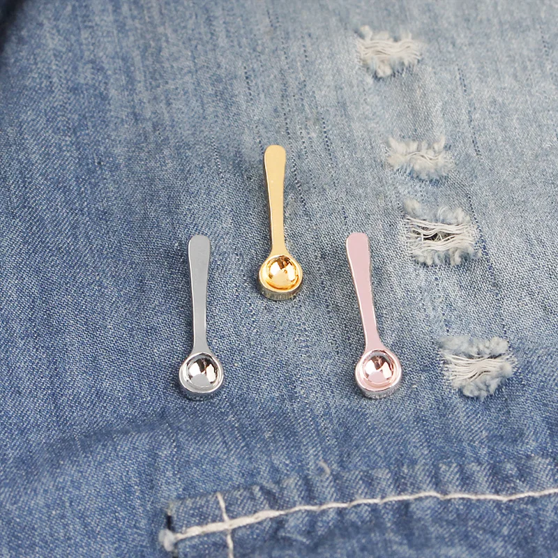 Милая брошь на лацкан в виде ложки джинсовая для куртки рубашки подарок мужчин и