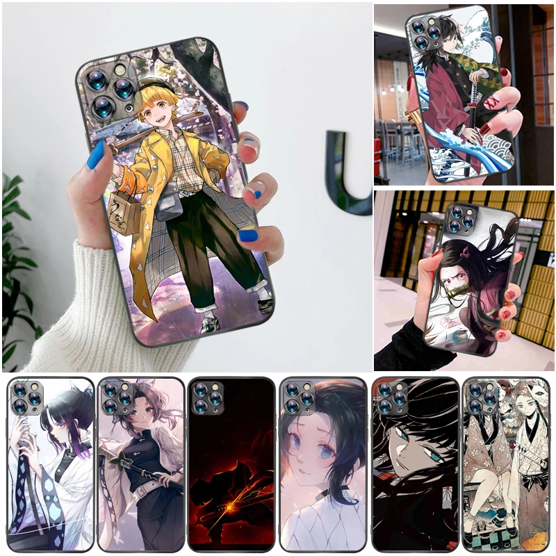 

Demon Slayer Kamado Nezuko Kamado Tanjirou Agatsuma Zenitsu Kimetsu No Yaiba Phone Case For iPhone XS MAX X XR Back Cover
