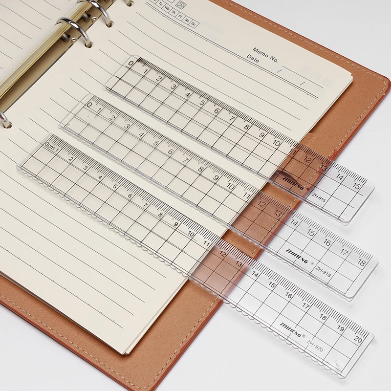 

1Pcs Acrylic Transparent Simple Ruler 15cm/18cm/20cm Students Measuring Tools Square Ruler Office School Stationery Supplies