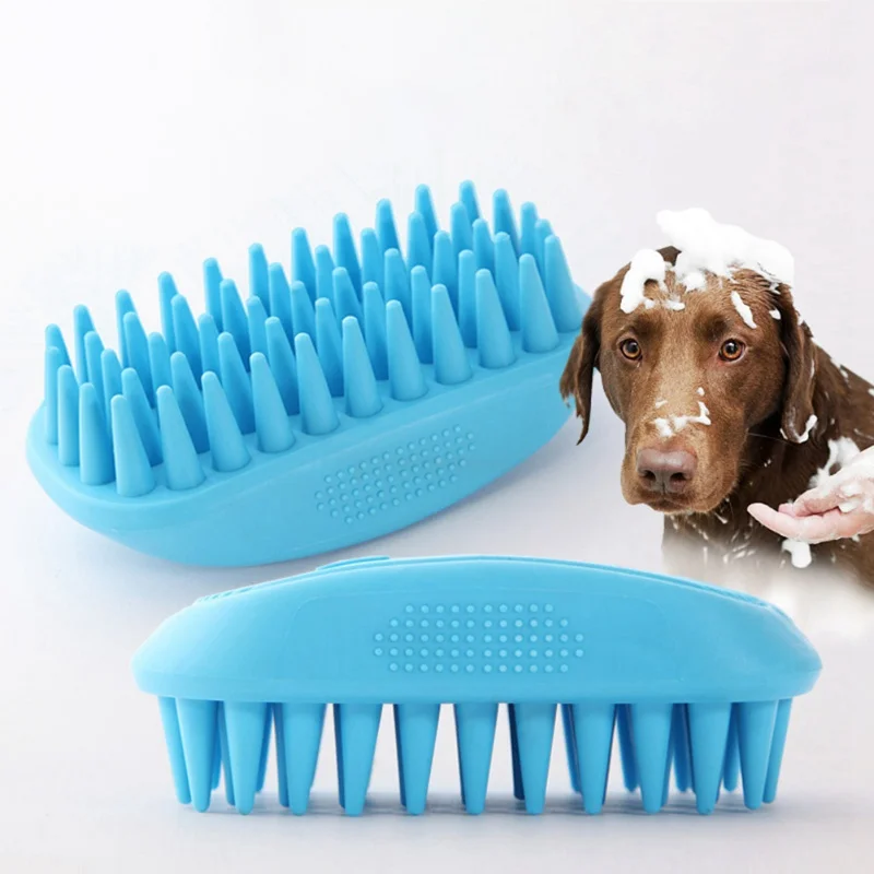 ПЭТ Ванна Массажная щетка для собак Профессиональный купальный резиновая