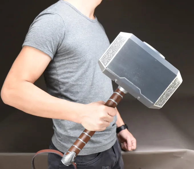 [Полностью металлический] игрушки Мстители Thor Hammer 1:1 Реплика Prop Mjolnir|Игровые