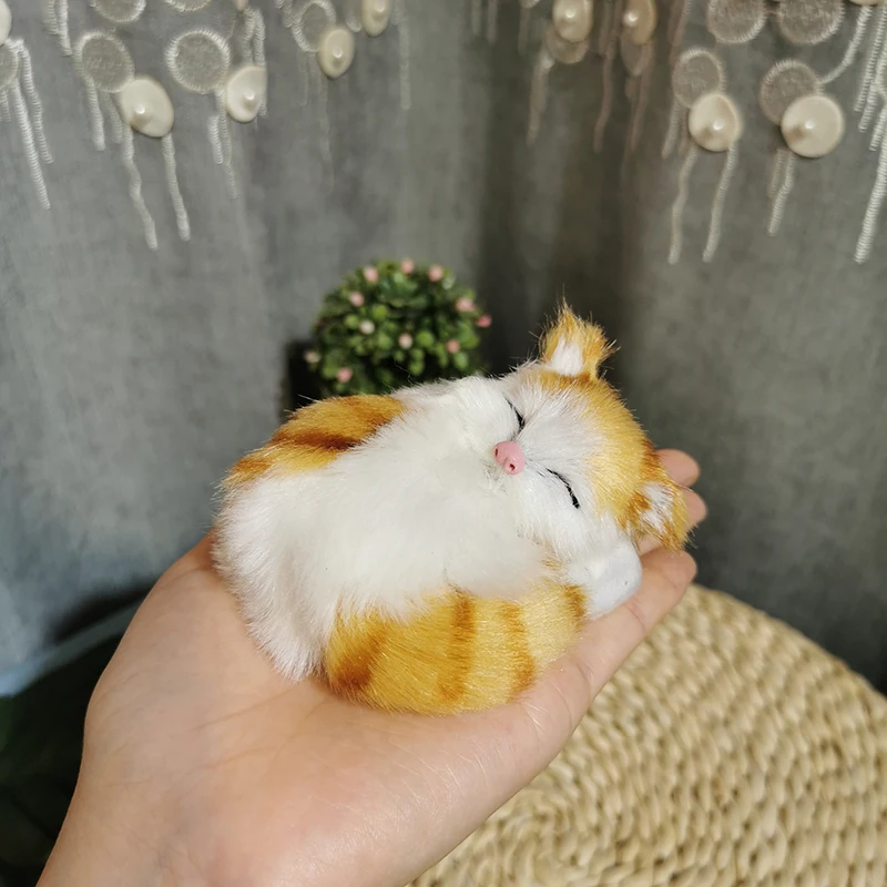 Маленькая имитация кошки собаки плюшевая игрушка Реалистичная мини-котенок