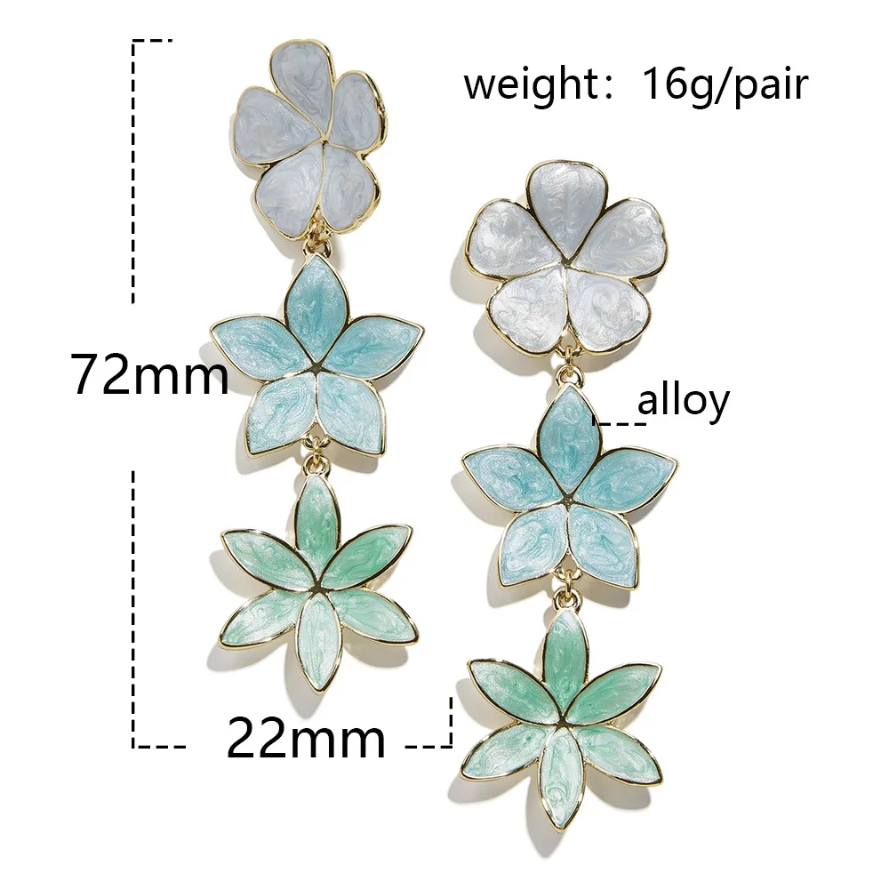 

Lost Lady Korean Elegant Flower Petal Tassel Drop Earrings Fashion Earrings For Women Party Pendientes Jewelry Wholesale
