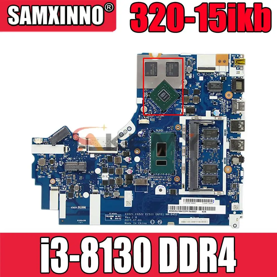 

For lenovo ideapad 320-15ikb 520-15ikb laptop motherboard with cpu i3-8130 ddr4 NM-B452 5b20q15583 mb 100% tested fast ship