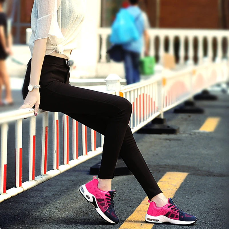 

2019 Platform Ladies Sneakers Breathable Women Casual Shoes Woman Fashion Height Increasing Sports Shoes Plus Size 35-42