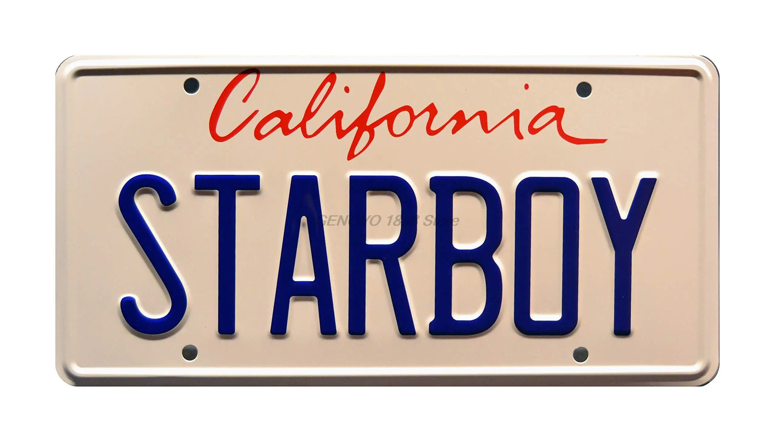 

Celebrity Machines The Weekend ft Daft Punk | Starboy Metal Stamped License Plate