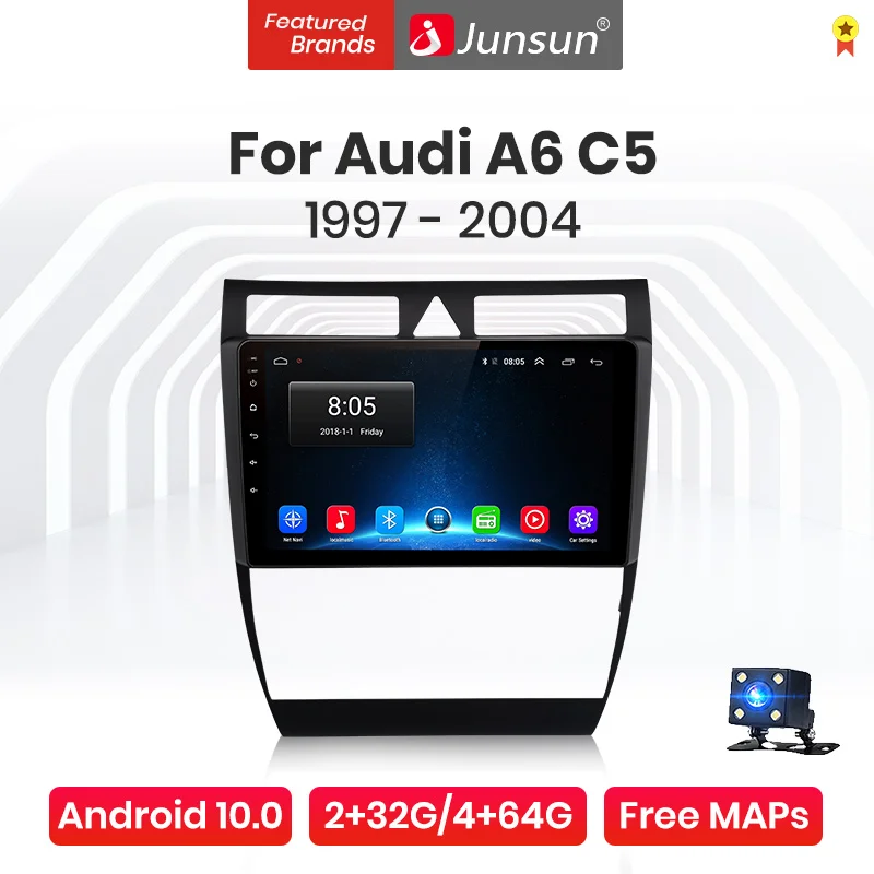 Автомагнитола Junsun V1 Pro мультимедийный проигрыватель на Android 10 0 4 Гб ОЗУ 64 ПЗУ с GPS