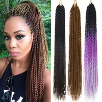 azqueen synthetic ombre senegalese twist crochet hair extensions braiding hair crochet braids crochet hand knitting braids